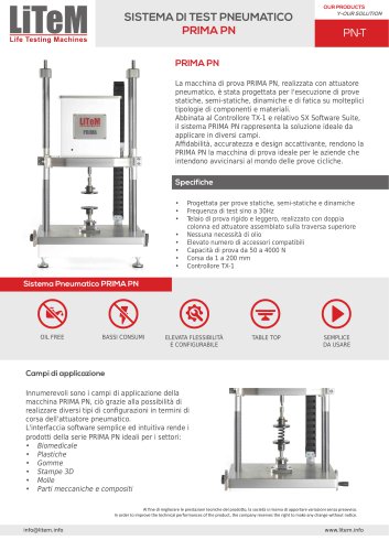 PRIMA PN Pneumatic Fatigue testing machine