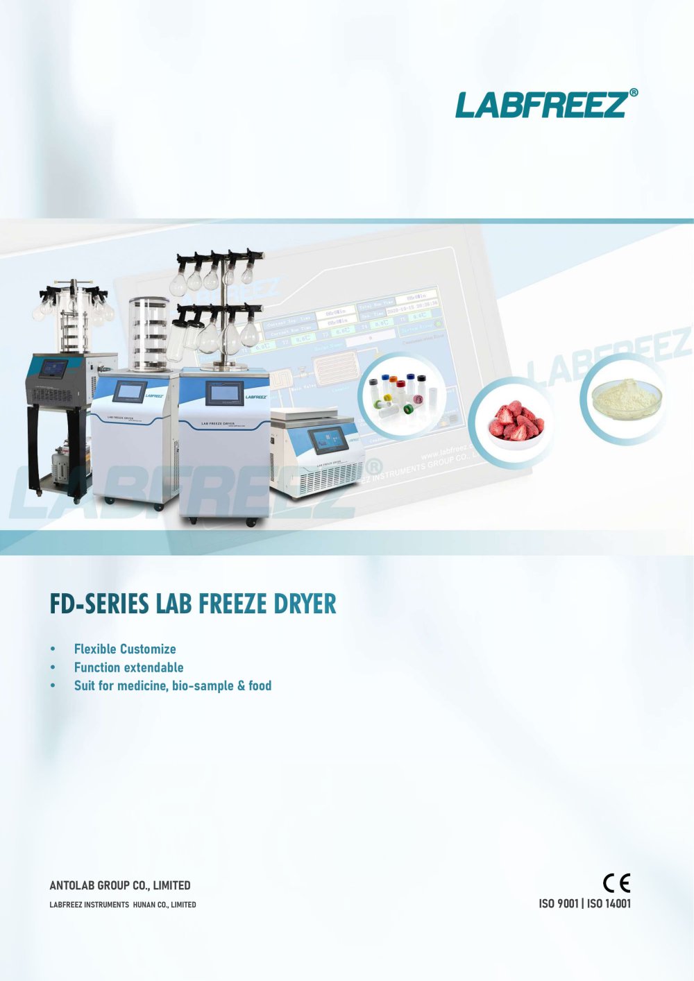 LABFREEZ&reg; FD-10/FD-12/FD-18 Series laboratory Research Freeze Dryer Machine - Labfreez Instruments Group Co., Ltd
