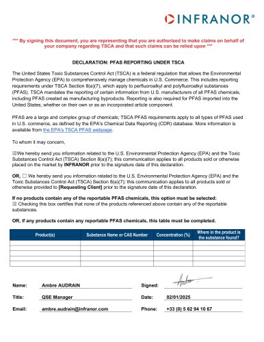 INFRANOR_TSCA-PFAS_Statement_2025_01
