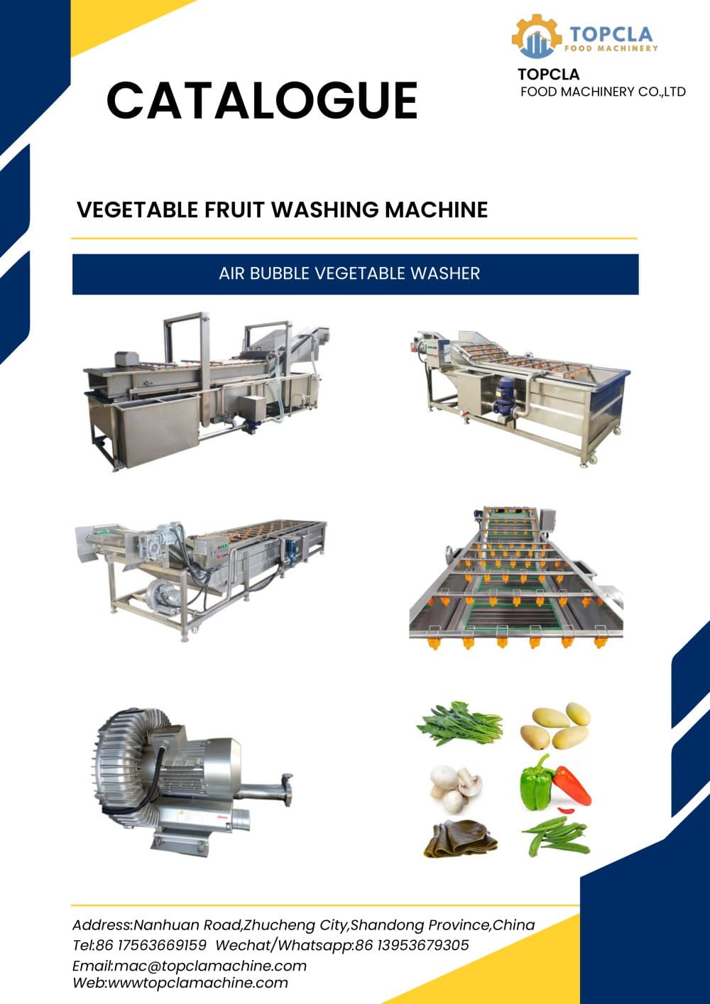 AIR BUBBLE VEGETABLE WASHER - TOPCLA FOOD MACHINERY CO., LTD
