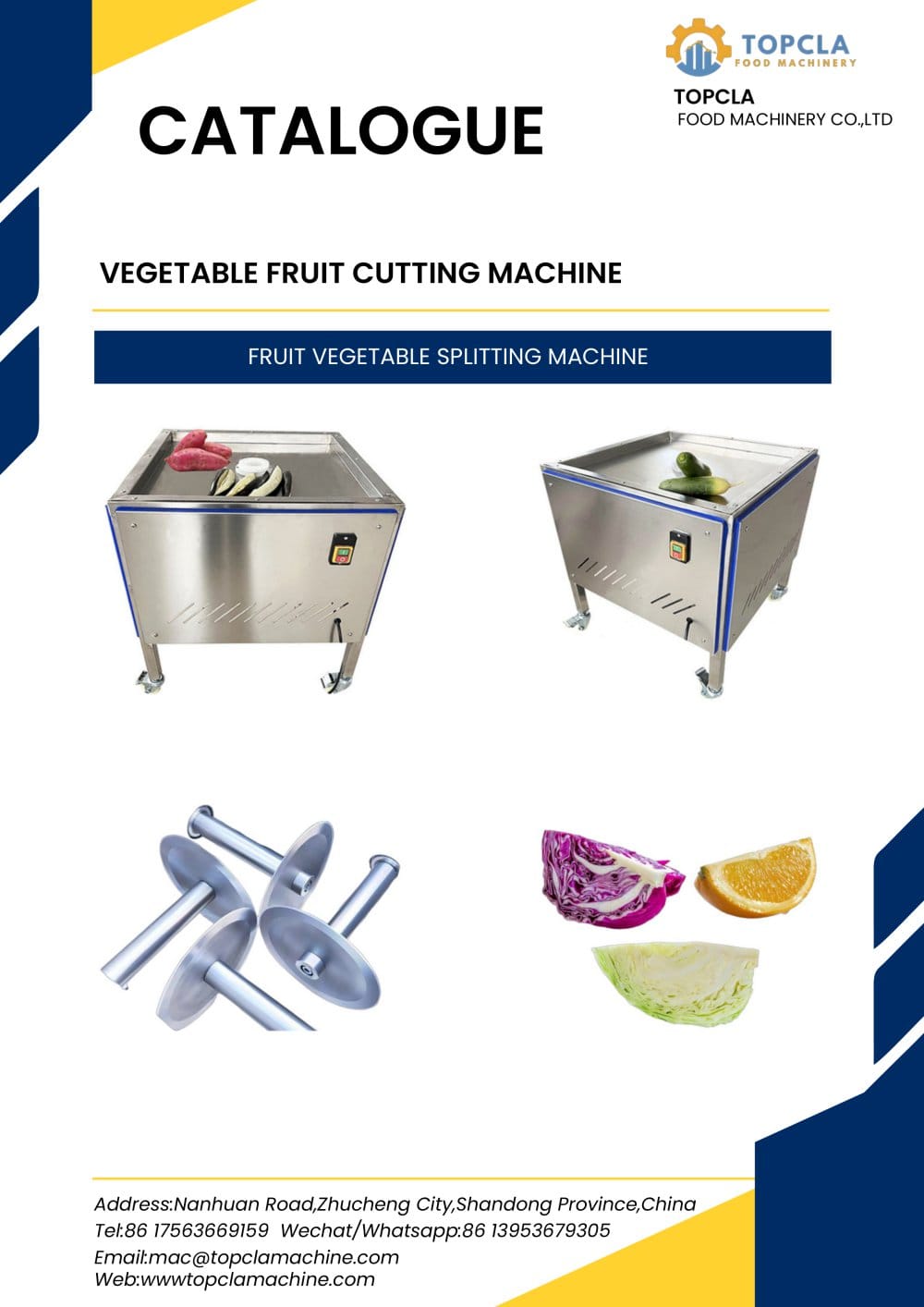 FRUIT VEGETABLE SPLITTING MACHINE - TOPCLA FOOD MACHINERY CO., LTD