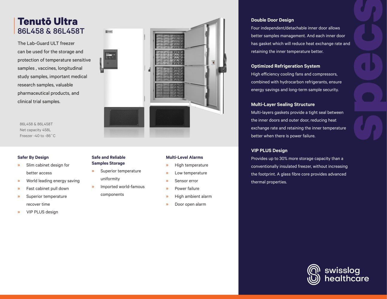 Tenuto 86L458 86L458T - Swisslog Healthcare