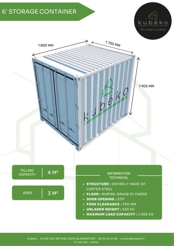 6' STORAGE CONTAINER
