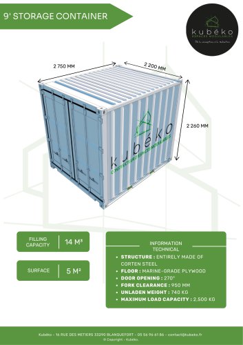 9' STORAGE CONTAINER