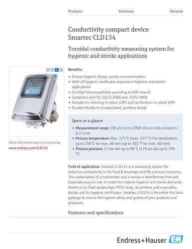 Conductivity compact device Smartec CLD134