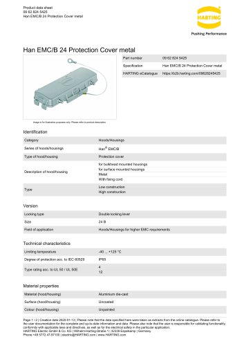 Han EMC/B 24 Protection Cover metal