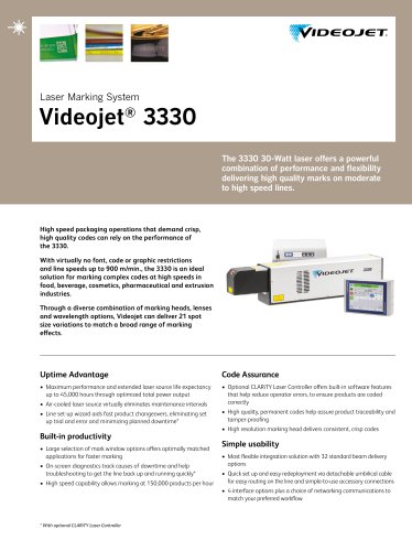 Laser Marking System Videojet ® 3330