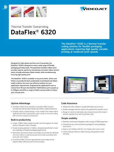 Thermal Transfer Overprinting DataFlex ® 6320