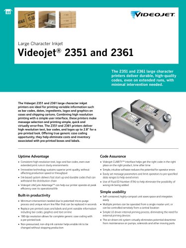 Videojet® 2351 and 2361