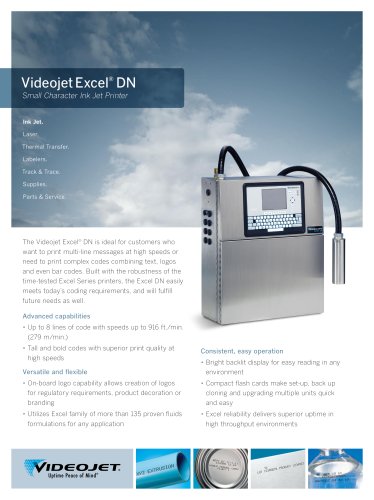 Videojet XL DN Datasheet