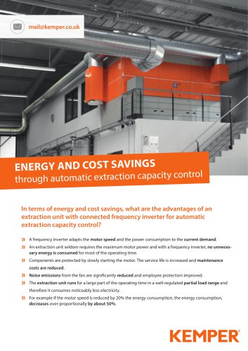 Energy and cost savings with central extraction systems