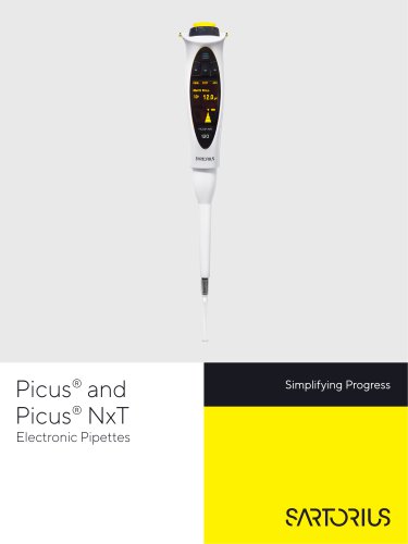 Picus® and Picus® NxT Electronic Pipettes