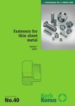 Fasteners for thin sheet metal