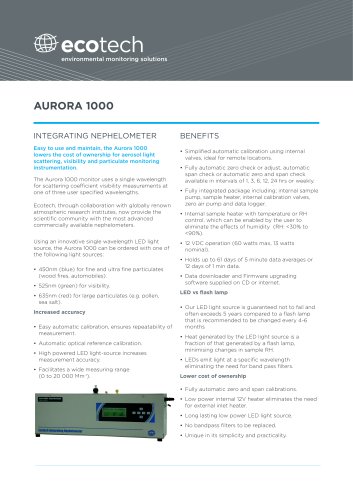 Aurora 1000 Integrating Nephelometer