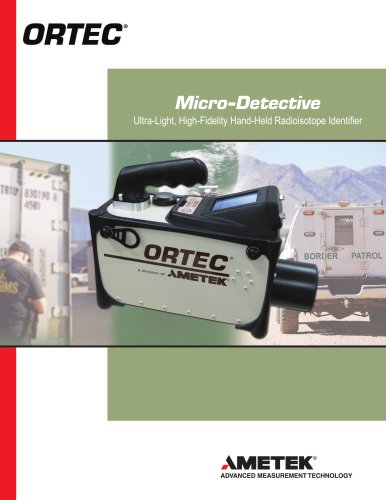 Micro-Detective and Micro-Detective-DX Portable Hand-Held Radioisotope Identifiers