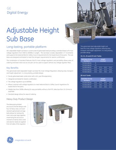 Adjustable Height Sub Base