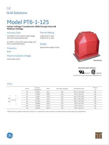 Model PT6-1-125