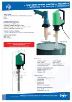 PVDF drum pumps: F-PVDF1000-520 - F-PVDF1000-850 - F-PVDF1000-D600