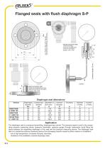 Flanged seals with flush diaphragm S-P