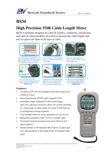 BS34 Cable Length Meter