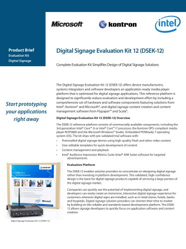 Complete Evaluation Kit Simplifies Design of Digital Signage Solutions