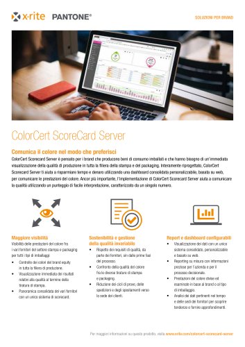 ColorCert ScoreCard Server Brands Brochure - IT