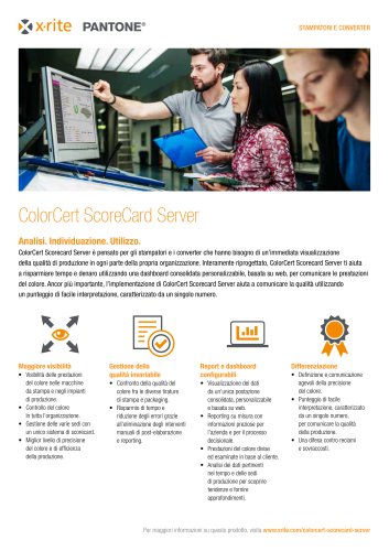 ColorCert ScoreCard Server Converters Brochure - IT