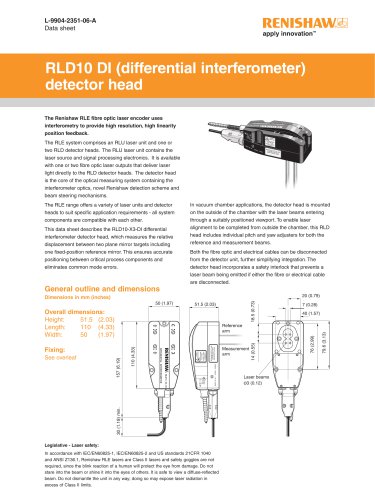 Data sheet: RLD10 DI (differential interferometer) detector head