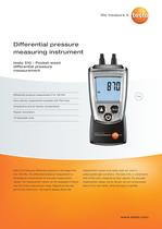 Differential pressure measuring instrument - testo 510