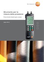 Strumento per la misura della pressione - Prova tenuta impianti gas e acqua - testo 312 - 1