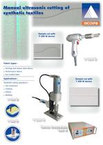 Manual ultrasonic cutting of synthetic textiles