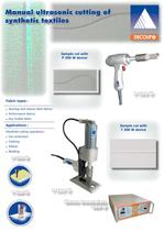 Manual ultrasonic cutting of synthetic textiles