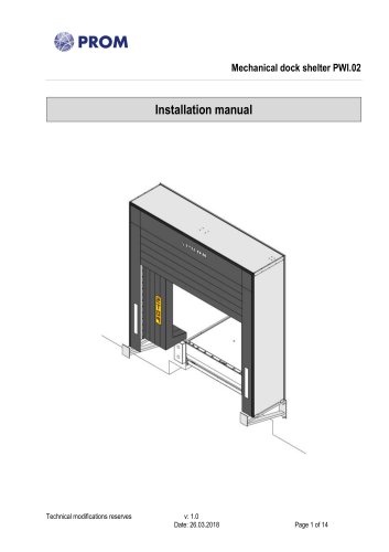 Inflatable dock shelter PWI - Installation manual