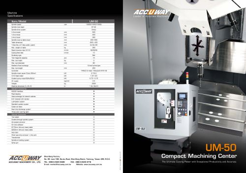 UM-50 Compact Machining Center