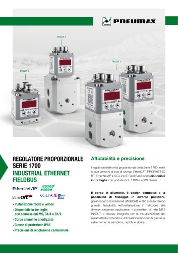 REGOLATORE PROPORZIONALE SERIE 1700 -INDUSTRIAL ETHERNET FIELDBUS