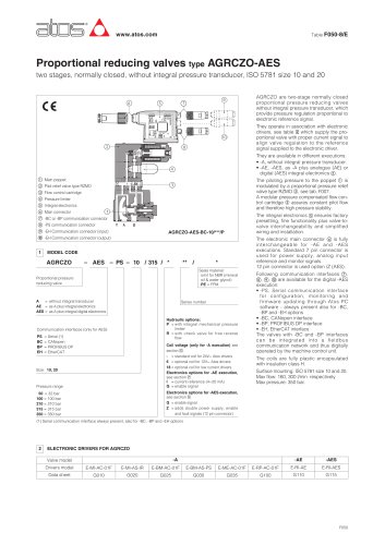 Proportional pressure valves type AGRCZO-AES