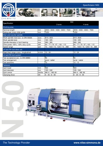 CNC-Lathes N-Series N 50