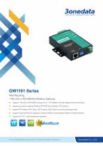 3onedata | GW1101 | 1-port RS-232/485/422 to Ethernet Modbus Gateway