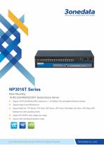 3onedata | NP3016T | 16-port RS-232/485/422 Rackmount Serial Device Server