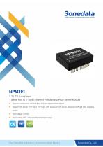 3onedata | NPM301 | 1-port Embedded Serial Device Server Module