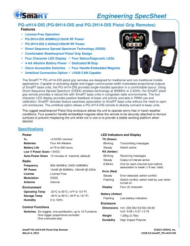 PG-xH14-DIS Pistol Grip Remote Family