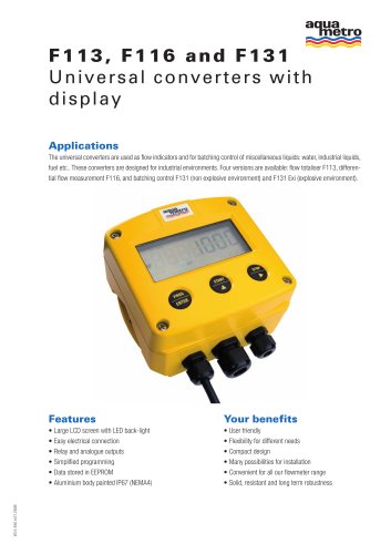 Universal converters with display