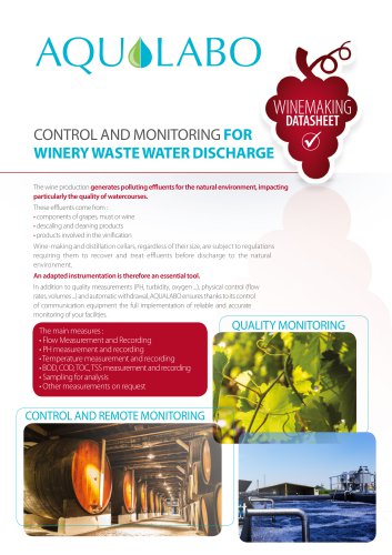 Datasheet - Winemaking - Winery waster water discharge