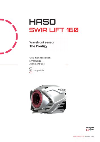 HASO SWIR LIFT 160 Wavefront Sensor Datasheet