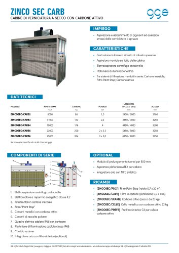 ZINCO SEC CARB - scheda tecnica GGE