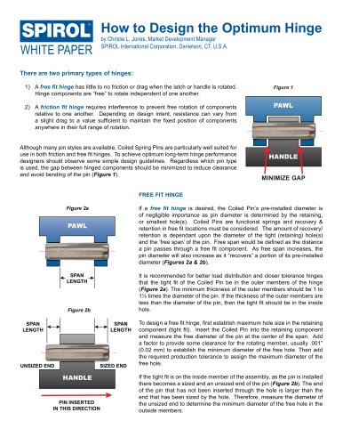 How to Design the Optimum Hinge