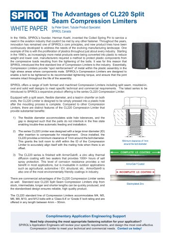 The Advantages of CL220 Split Seam Compression Limiters