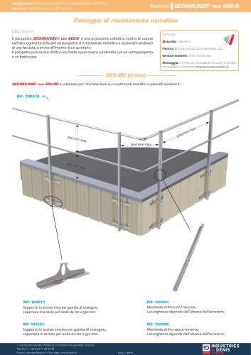 GCE-B (fissaggio su rivestimento metallico)