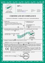 CERTIFICATE OF COMPLIANCE(Portable Infrared Gas Analyzer)