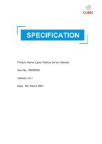 Cubic Laser Particle Sensor Module PM3003S Specification